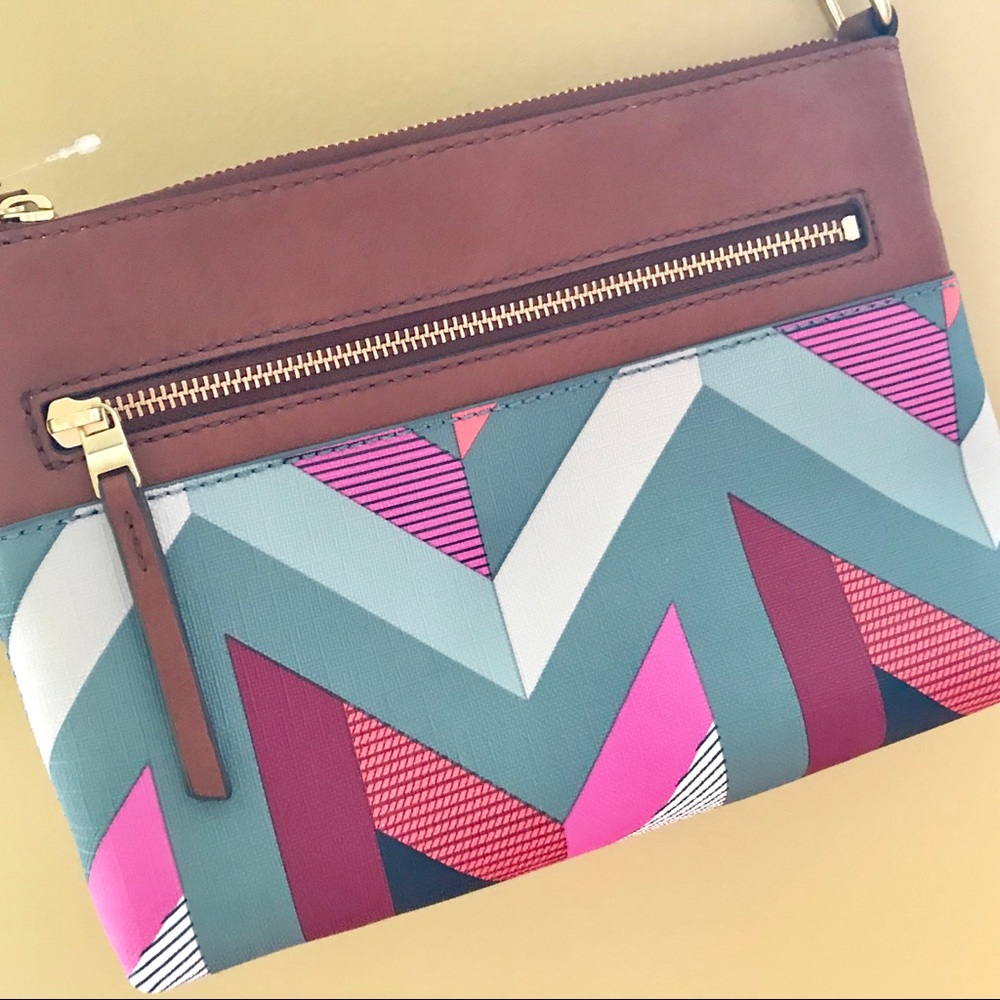 Fossil Mulitcolor Geoprint crossbody - NWT